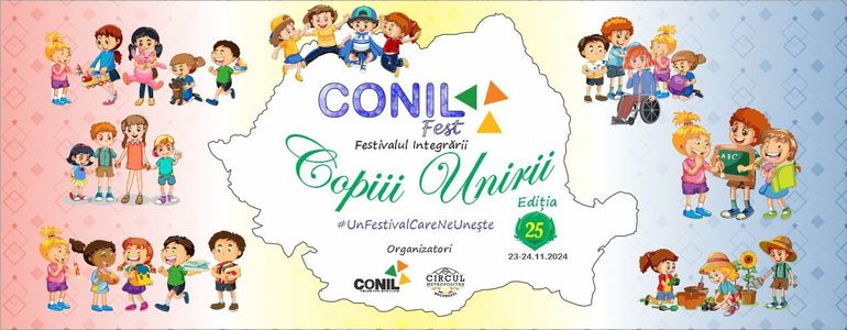 Asociația CONIL vă invită să luați parte la un eveniment cu adevărat special, cea de-a XXV-a ediție a CONIL Fest – Festivalul Integrării, care va avea loc între 23 și 24 noiembrie la Circul Metropolitan din București. Sub tema „Copiii Unirii – Un festival care ne unește”, acest eveniment unic marchează un sfert de secol de implicare în promovarea incluziunii și a egalității de șanse pentru copiii cu și fără dizabilități. Ediția aniversară de anul acesta celebrează atât Ziua Națională a României, cât și Ziua Internațională a Persoanelor cu Dizabilități, invitându-ne pe toți să ne unim forțele într-o atmosferă plină de culoare, emoție și voie bună. Mai mult de 1.500 de copii talentați din întreaga țară vor urca pe aceeași scenă, aducând împreună peste 80 de instituții din toată țara – asociații, școli, cluburi de dans și teatre. Pe măsură ce copiii își demonstrează talentul pe scena Circului Metropolitan, participanții se pot bucura de o experiență diversificată în Târgul CONIL, organizat atât în interiorul foaierului, cât și în curtea exterioară. Peste 50 de expozanți vor expune o varietate de servicii și produse locale și delicii culinare tradiționale românești. Zona Galeria Surprizelor aduce o multitudine de ateliere creative dedicate celor mici, unde aceștia pot experimenta activități interactive și își pot dezvolta imaginația. În zona de exterior, food zone îmbie vizitatorii cu arome variate: de la pizza și gyros la burgeri, preparate la grătar și mâncăruri tradiționale românești, alături de cafea și sucuri naturale. De asemenea, târgul oferă o gamă largă de produse locale și cadouri, perfecte pentru Moș Nicolae și sărbători, invitându-i pe toți să împărtășească bucuria acestui eveniment unic. Printre expozanți se numără: Accesorii din piele: Verdandi Leather Boutique; Bijuterii si produse handmade Handmade with love, Mariela Handkrafted jewelry, Viollet Design, HM Midana, Litera Ortodoxă, Aledia Traditional; Produse realizate la imprimanta 3D Veselie COOL, 3D Wonders; Domenii educaționale interactive, Mindhub, Scoala de șah, Smartymatica, Atelier caligrafic cu Mădălina; Ateliere pentru copii: Margotshop, Destiny Park, Făcute-n Casa, 5 to go, FIMO Style etc. Atmosfera caldă, plină de emoție și bucurie, face din Târgul CONIL un loc unde întreaga comunitate se reunește pentru a celebra talentul, unitatea și spiritul sărbătorilor! Festivalul CONIL este o platformă unică pentru exprimarea talentului și promovarea valorilor incluziunii. Prin acest eveniment, Asociația CONIL continuă să inspire și să transmită un mesaj puternic de unitate și diversitate, oferind copiilor atipici și tipici o șansă de a fi văzuți și apreciați. Atmosfera de la CONIL Fest rămâne unică, iar peste 10.000 de participanți sunt așteptați să se bucure de momente memorabile și de o experiență comunitară de neuitat. Pentru mai multe detalii, vă rugăm să ne contactați la telefon 0784 412 222 sau prin e-mail la office@conil.ro. Sponsori principali: Carrefour România, Temenos România, HP Inc România, Aqua Carpatica, Mega Image, Maspex, Banca pentru Alimente, Rentrop&Straton, Infocons, ACE Med Pharm, Pepco România, Diversity Chamber of Commerce, We are Ypunger, HA.ro, Arcad Expert Consulting și Asociația MAME. Parteneri media: Radio România București FM, Radio Itsy Bitsy, PR Wave, Aplicația Mommy Hai, România Pozitivă, Revista Antreprenorului, Agerpres, ListaFirme și Liliana Uleia. Vă așteptăm cu drag să celebrați alături de noi un sfert de secol de unitate, talent și bucurie la CONIL Fest!